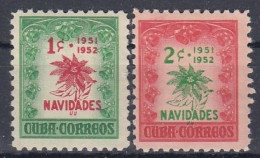 CUBA 301-302,unused,falc Hinged - Weihnachten