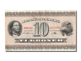 Billet, Danemark, 10 Kroner, 1963, TTB - Danemark
