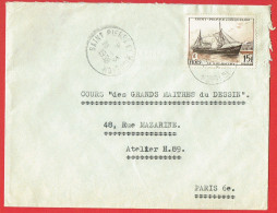 ESC De Saint-Pierre Et Miquelon (975) Pour Paris (75) - CAD 11 Mars 1958 - Timbre YT 352 - Brieven En Documenten