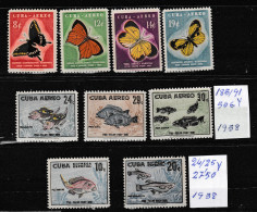 CUVA   1958  **  MNH YVERT  185\91 + 24\25  VALOR  77.50 €  ESCANEADOS  PORDETRAS - Neufs