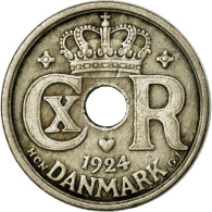 Monnaie, Danemark, Christian X, 10 Öre, 1924, Copenhagen, TTB, Copper-nickel - Danemark