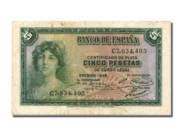 Billet, Espagne, 5 Pesetas, 1935, TTB+ - 5 Peseten