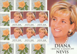 NEVIS - Feuille N°1169 X6 ** (1998) Hommage à Diana - St.Kitts Und Nevis ( 1983-...)