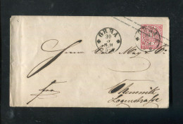 "NDP" 1868, Ganzsachenumschlag Mi. U 1b K1 "GERA" (R0036) - Postal  Stationery