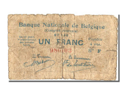 Billet, Belgique, 1 Franc, 1914, 1914-08-27, B+ - Otros & Sin Clasificación