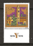 Israël Israel 1978 N° 705 Avec Tab ** Centenaire YMCA, Jérusalem, Harte, Croix-Rouge, Radio, Piscine, Gymnase, Football - Ongebruikt (met Tabs)