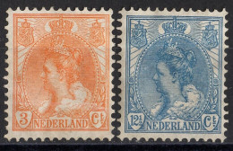 PAYS-BAS Queen Wilhelmina 1899 N° 49 53 56 61 NEUF(*) / 54 57 68 58 63 NEUF(*) - Unused Stamps