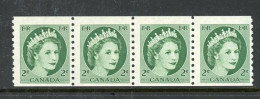 Canada MNH 1954 Wilding Portrait Coil Stamps - Nuevos