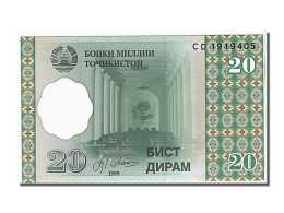 Billet, Tajikistan, 20 Diram, 1999, NEUF - Tadjikistan