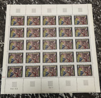 FEUILLE COMPLETE - 25 TIMBRES - SAINTE MADELEINE - YT N° 1531 - ANNEE 1967 - Feuilles Complètes