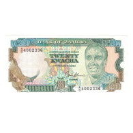 Billet, Zambie, 20 Kwacha, KM:32b, NEUF - Zambie