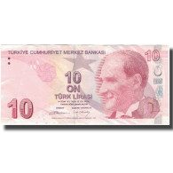 Billet, Turquie, 10 Lira, 1970, KM:223, TTB - Turquia