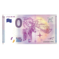France, Billet Touristique - 0 Euro, 2015, UEBQ001990, L'ILE DE RE, NEUF - Otros & Sin Clasificación