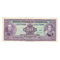 Billet, Venezuela, 10 Bolívares, 1977, 1977-06-07, KM:51f, TTB - Venezuela