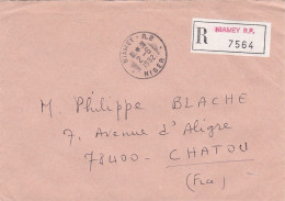 NIGER-1982 -Lettre Recommandée En Franchise Postale De  NIAMEY  à CHATOU-78 (France)  ...cachet - Niger (1960-...)