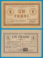 Frankreich - France 1 Franc Notgeld 1915 D'AMIENS UNC   (18913 - Andere & Zonder Classificatie