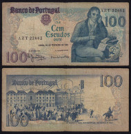 Portugal - 100 Escudos Banknote 1981 - Pick 178b F-  (4-)   (21809 - Portugal