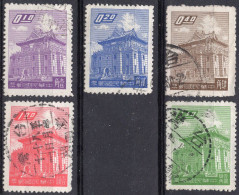 TAIWAN (= Formosa) :1959: Y.285-87,289-90 : Pagode De Quemoy.  Gestempeld / Oblitéré / Cancelled. - Used Stamps