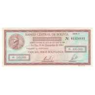 Billet, Bolivie, 100,000 Pesos Bolivianos, 1984, 1984-12-21, KM:188, NEUF - Bolivia