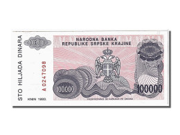 Billet, Croatie, 100,000 Dinara, 1993, NEUF - Croazia