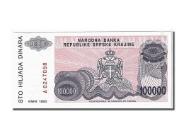 Billet, Croatie, 100,000 Dinara, 1993, NEUF - Croacia