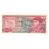 Billet, Mexique, 20 Pesos, 1977, 1977-07-08, KM:64d, NEUF - Mexiko