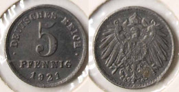 5 Pfennig 1921 G Deutsches Reich Eisen - Jäger 297 Bfr.   (p404 - Sonstige & Ohne Zuordnung