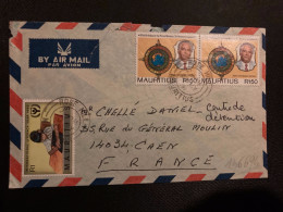 LETTRE Par Avion Pour La FRANCE TPSIR ANEROOD JUGNAUTH R1.50 Paire + INTERNATIONAL LITERACY YEAR R1 OBL.10 MY 91 - Maurice (1968-...)