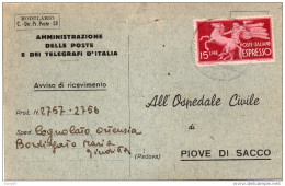 1948 CARTOLINA ESPRESSO - Correo Urgente/neumático