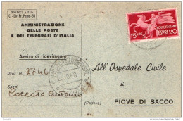 1948 CARTOLINA ESPRESSO - Poste Exprèsse/pneumatique