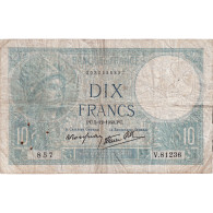 France, 10 Francs, Minerve, 1940, V.81236, TB+, Fayette:7.23, KM:84 - 10 F 1916-1942 ''Minerve''