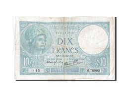 Billet, France, 10 Francs, 10 F 1916-1942 ''Minerve'', 1940, 1940-11-07, TB - 10 F 1916-1942 ''Minerve''