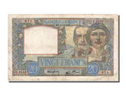 Billet, France, 20 Francs, 20 F 1939-1942 ''Science Et Travail'', 1940 - 20 F 1939-1942 ''Science Et Travail''