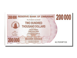 Billet, Zimbabwe, 200,000 Dollars, 2007, 2007-07-01, NEUF - Simbabwe