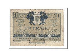 Billet, France, Tours, 1 Franc, 1920, TB+, Pirot:123-4 - Chamber Of Commerce