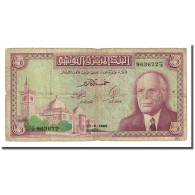 Billet, Tunisie, 5 Dinars, 1965-06-01, KM:64a, B+ - Tusesië
