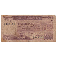 Maurice, 5 Rupees, Undated (1985), KM:34, B - Mauritius