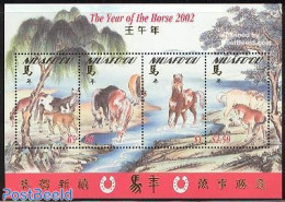 Niuafo'ou 2002 Year Of The Horse S/s, Mint NH, Nature - Various - Horses - New Year - Neujahr