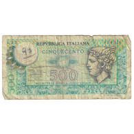 Billet, Italie, 500 Lire, 1976, 1976-12-20, KM:94, AB - 500 Liras