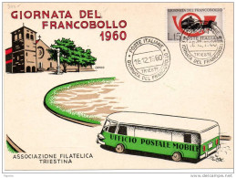 1960 LETTERA CON ANNULLO GIORNATA DEL FRANCOBOLLO TRIESTE - Giornata Del Francobollo
