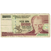 Billet, Turquie, 100,000 Lira, 1997, KM:206, TTB - Turkey
