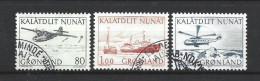 Greenland 1976-77 Postal Transport Y.T. 86/88 (0) - Usati