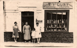 Cayeux Sur Mer - Carte Photo - Devanture épicerie Fruiterie Veuve CUNY - Commerce Magasin - Rally Racing