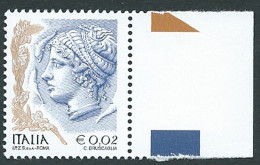 Italia 2003 ; La Donna Nell' Arte Da € 0,02 - 2001-10: Ungebraucht