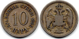 MA 31193 / Serbie 10 Para 1883 TB+ - Serbia