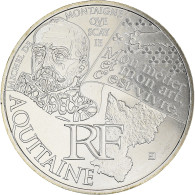 France, 10 Euro, Euros Des Régions, 2011, Paris, Aquitaine, FDC, Argent - Francia