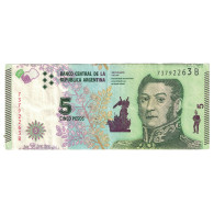 Billet, Argentine, 5 Pesos, 2015, Undated (2015), KM:359a, TTB - Argentina