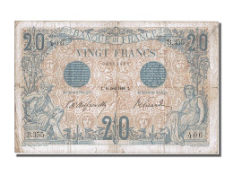 Billet, France, 20 Francs, 20 F 1905-1913 ''Bleu'', 1906, 1906-04-14, TB+ - 20 F 1905-1913 ''Bleu''