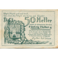 Billet, Autriche, Ottensheim, 50 Heller, Blason 1920-12-31, SUP, Mehl:FS 717 - Austria