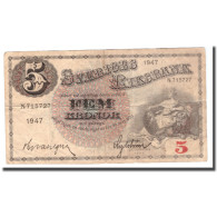 Billet, Suède, 5 Kronor, 1947, 1947, KM:33ad, TB - Zweden